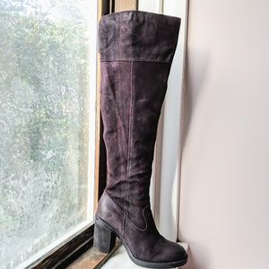 Burgundy/Plum Over Knee Boots Super Comfy NWT